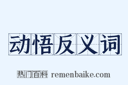 动悟反义词是什么意思的图片